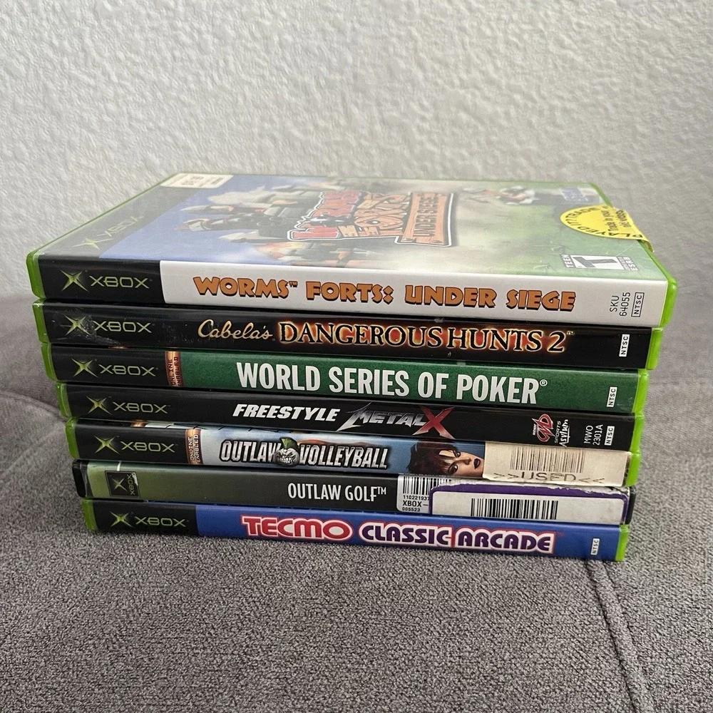 Lot of 7 Original Xbox Games For Parts or Not Working - Scratches Read